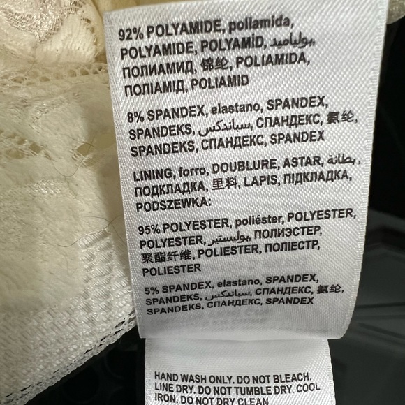 Bebe Mini Cream and White Lace Dress size Medium NWT - Picture 11 of 12